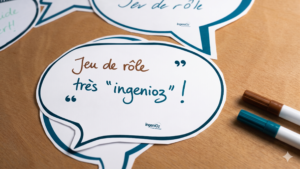 Équipage du Rallye des Pépites participant à l'animation parentalité et QVCT chez Ingeni-oz.